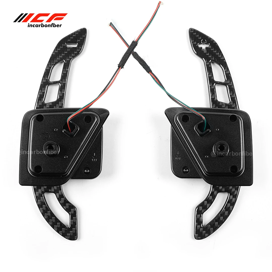 ICF Glossy Carbon Fiber Magnetic Paddle Shifters for Skoda 2019 Octavia VRS Thickness Paddle Shifter