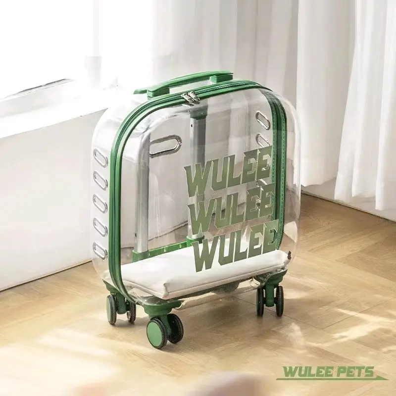 Cat out trolley case portable transparent space capsule pet bag spring summer large capacity pet travel bag