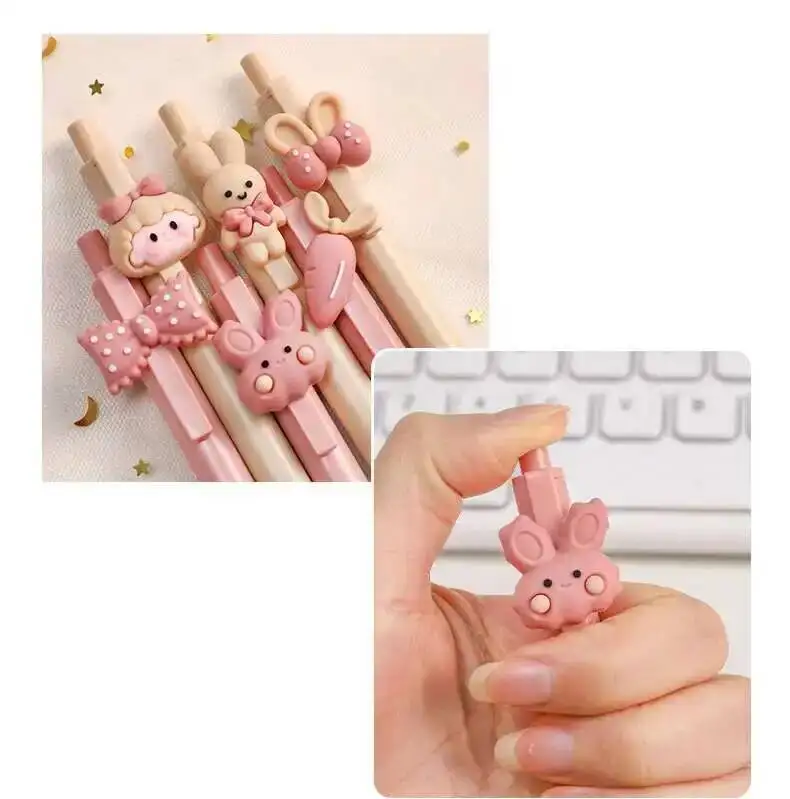 1-teiliger Lytwtw's süßer Gelstift, kreativer Hase, Schleife, Presse, Büro, Geschenk, Schulbedarf, Schreibwaren, Kawaii, lustige Stifte – Detail 18