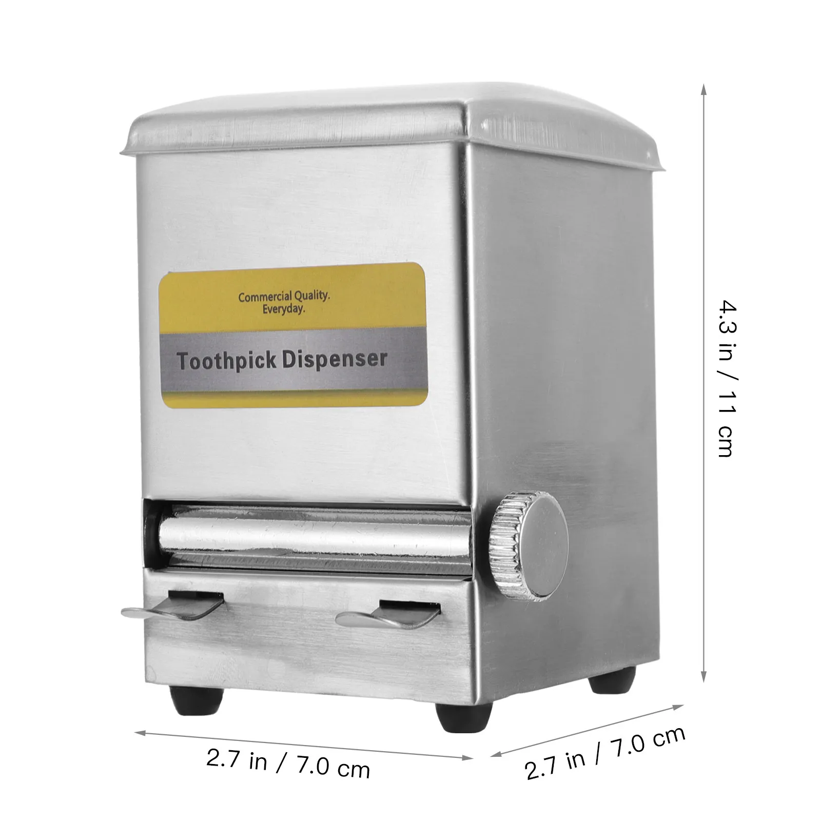 Stainless Steel Toothpick Holder Retro Style Toothpick Storage Box Sealed Cover Compact Hygiene Organizer for Home Restaurant