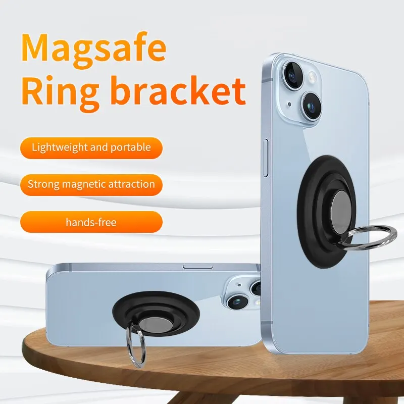 MagSafe Magnetic Finger Ring Phone Holder Apple Magnetic Finger Ring Holder Portable Invisible Magnetic Finger Ring Buckle Phone