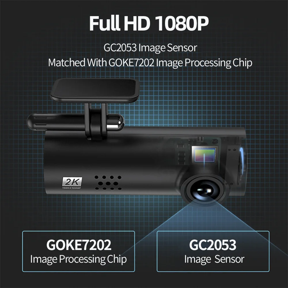 BOENKAI LF9 Pro 1080P Full HD Car DVR WiFi 170 Degree Wide-angle DashCam APP Control G-sensor Dash Camera Vehicle Video Recorder