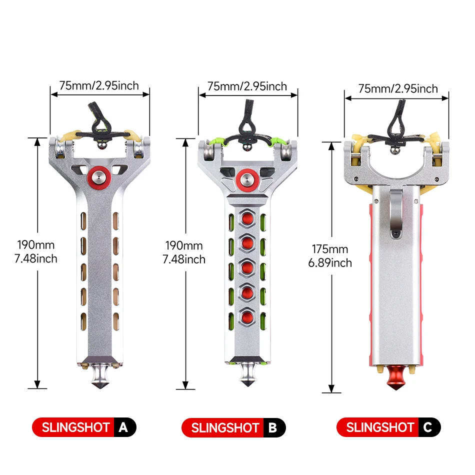 Magnetic Suction Slingshot High-precision Aviation CNC Aluminum Outdoor Hunting Shooting Catapult Competitive Practice Package