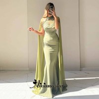 Aixiangsha Fancy Prom Dress Beads Mermaid High Neck فساتين للمناسبات الخاصة Vestidos De Gala Customized