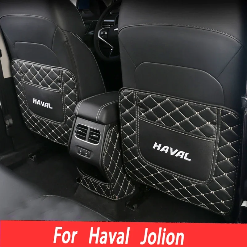 

For Haval Jolion 2023 2022 2021 Car Anti Child Kick Pad Interior Seat Back Dirty Protective Leather Cover Waterproof Anti Dirt