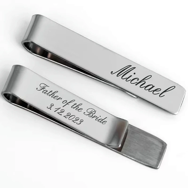 Custom Tie Clip Stainless Steel Success Men Suit Custom Name Logo Tie Clip Tie Buckle Accessories-Dad Gift-Business Use