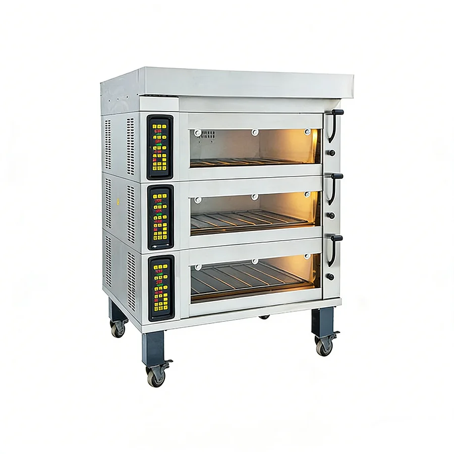 * / * Luxury European Deck Oven & Heavy Duty European Bread Oven CE Certified Digital Panel for Baking Bread Cake Croissant