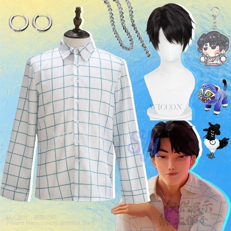 

Аниме Kpop Demon Косплей Jinu Костюм Saja Boys Soda Pop Униформа Модная красивая корейская идол Ретро клетчатая рубашка с длинными рукавами 코스프레