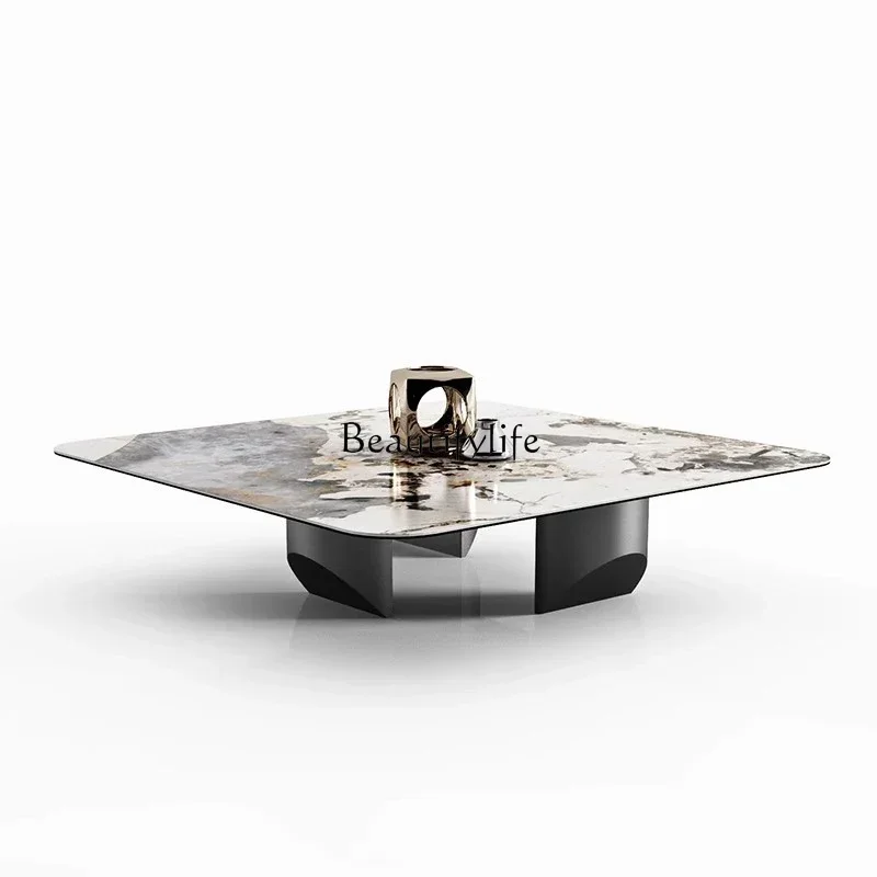 

4Composite rock slab coffee table side table combination rectangular modern simple and minimalist