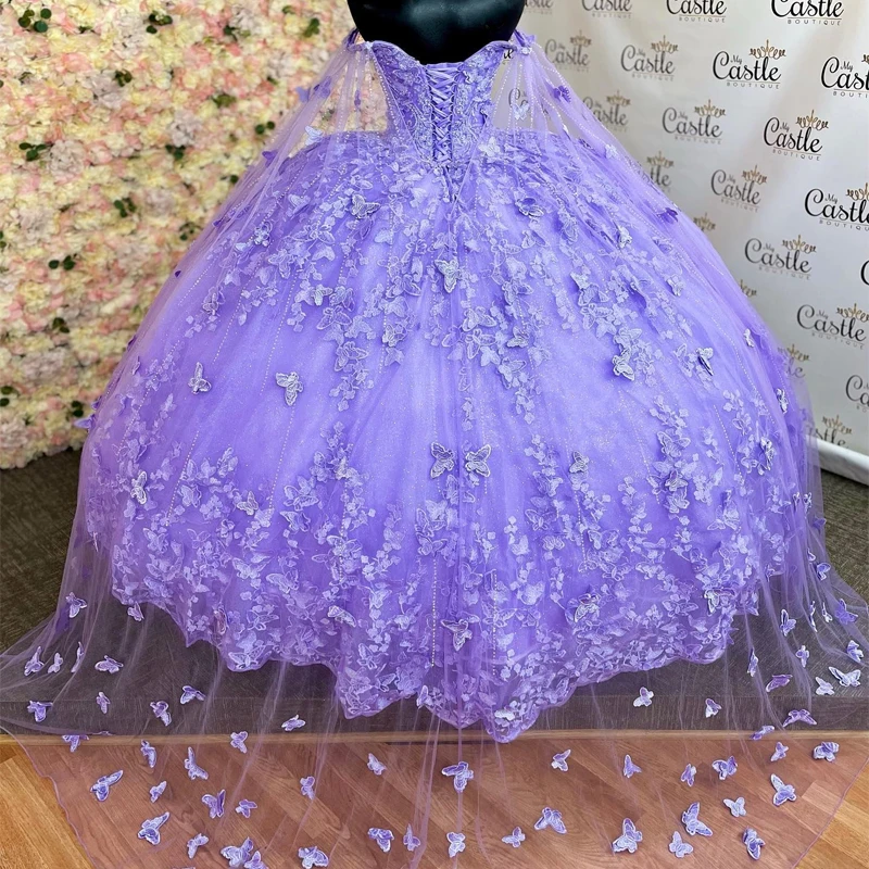 Lavender Quinceanera Dresses 2024 Girls Birthday Party Formal Dresses Ball Gown Vestidos De 15 Anos Sweet 15 16 Princess Miss