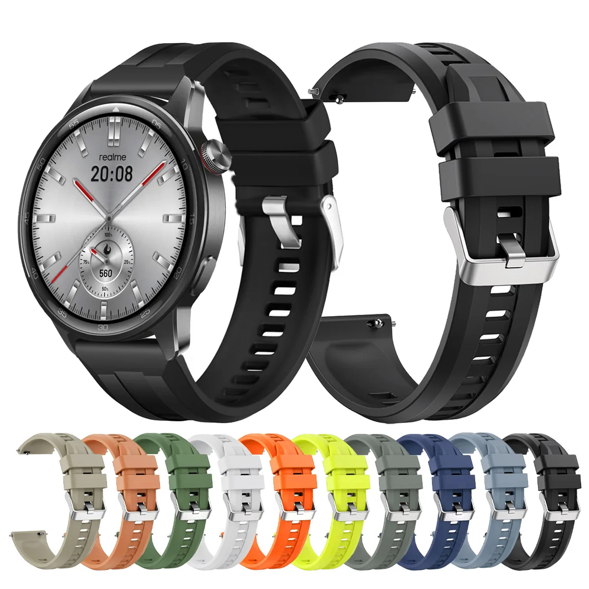 22Mm Silicone Band …