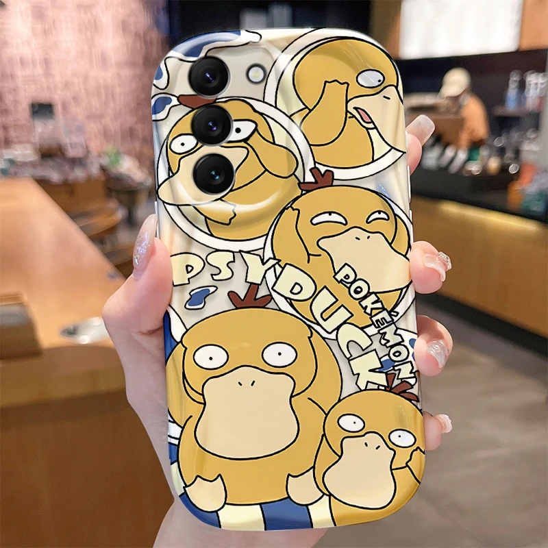 Pokemon Psyduck Phone Case for Samsung Galaxy S24 S23 S22 S21 Ultra Plus S20 FE A73 A72 A71 A54 A53 A52 A51 A50 A50S 4G 5G Cover image 2