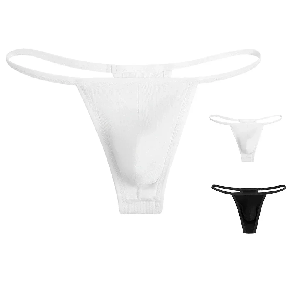 Sexy Men G-String T-Back Low Rise Thong Hight Cut Bikini Underwear Pouch Short Panties Solid Seduction Erotic Lingerie New