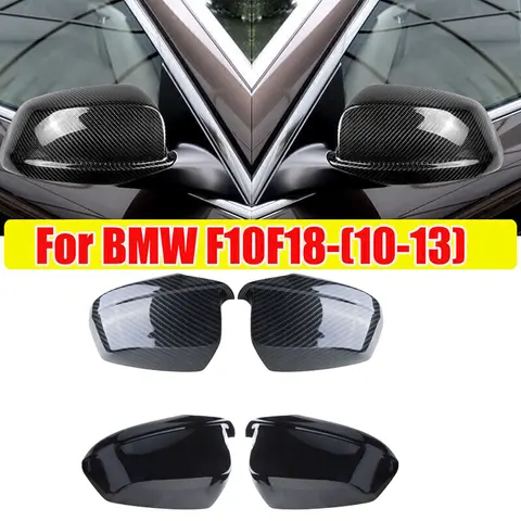 미러 커버 글로스 블랙 자동차 사이드 리어뷰 미러 커버 캡 BMW 5 시리즈 F10 F18 2010-2013 LHD RHD 51167216369