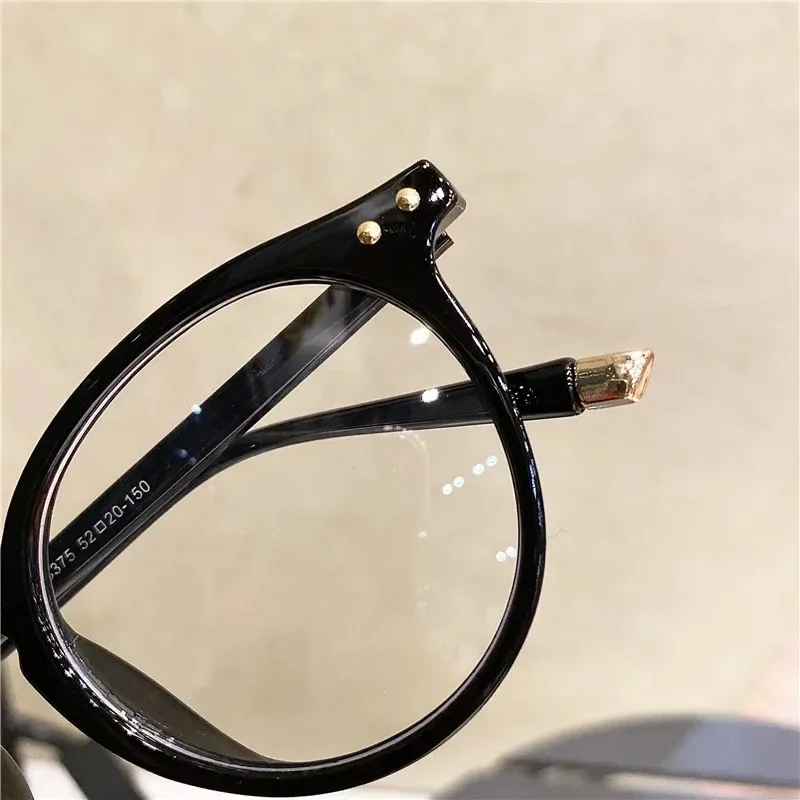 Vintage Round Optical Glasses Women Men Anti Blue Light  Eyeglasses Frame Prescription Transparent Lens Spectacle Frame Unisex view 5
