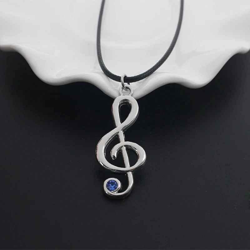 Collar con colgante de nota Musical Simple para mujer, joyería coreana, accesorios de moda, 1 unidad