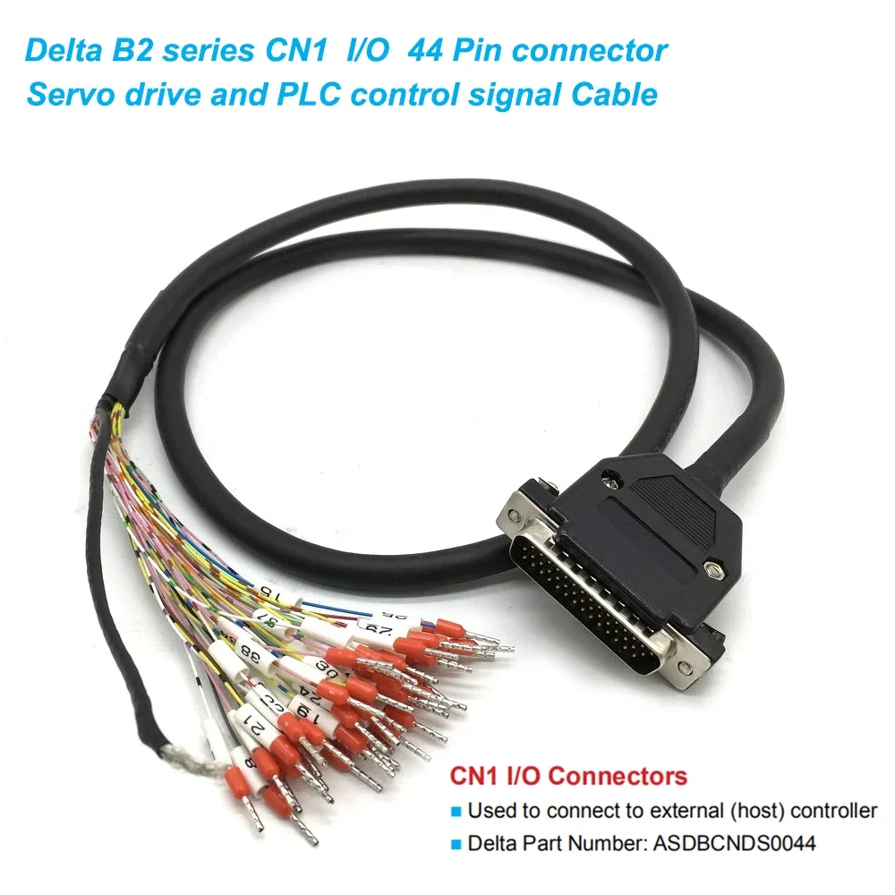 

Delta CN1 Pulse Control Cable I/O 44/50 Pin Connector Servo Drive PLC Control Signal ASDBCNDS0044 ASD-CNSC0050 for B2 A2 Driver