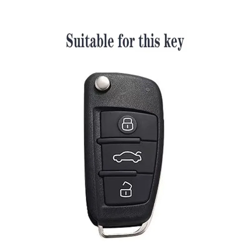 Silicone Key Case Cover Shell for Audi A4 B7 A6 C6 4f 8v A3 8p A1 A3 Accessories Auto Remote Key Holder 3 Button Jacket