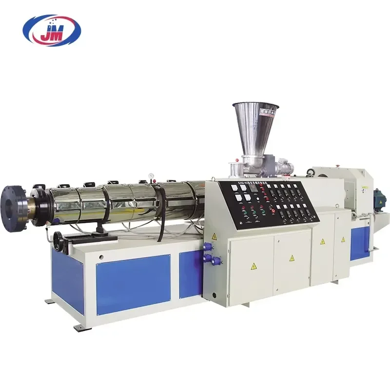 Recycling Machine 2026 PVC Conical Twin Screw Extruder UPVC Plastic Extruding Machine