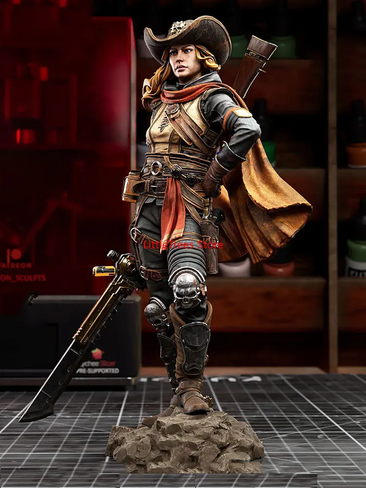 

1/24 75mm 1/18 100mm Cowboy, Female Gunslinger Warrior Resin Model Kits Unpainted Figurine Miniature 1468