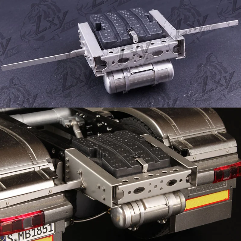 

1:14th Scale Metal Simulation Battery Box Tail Boom Upgrade Accessories for Tamiya RC Truck BENZ 3363 ACTROS AROCS