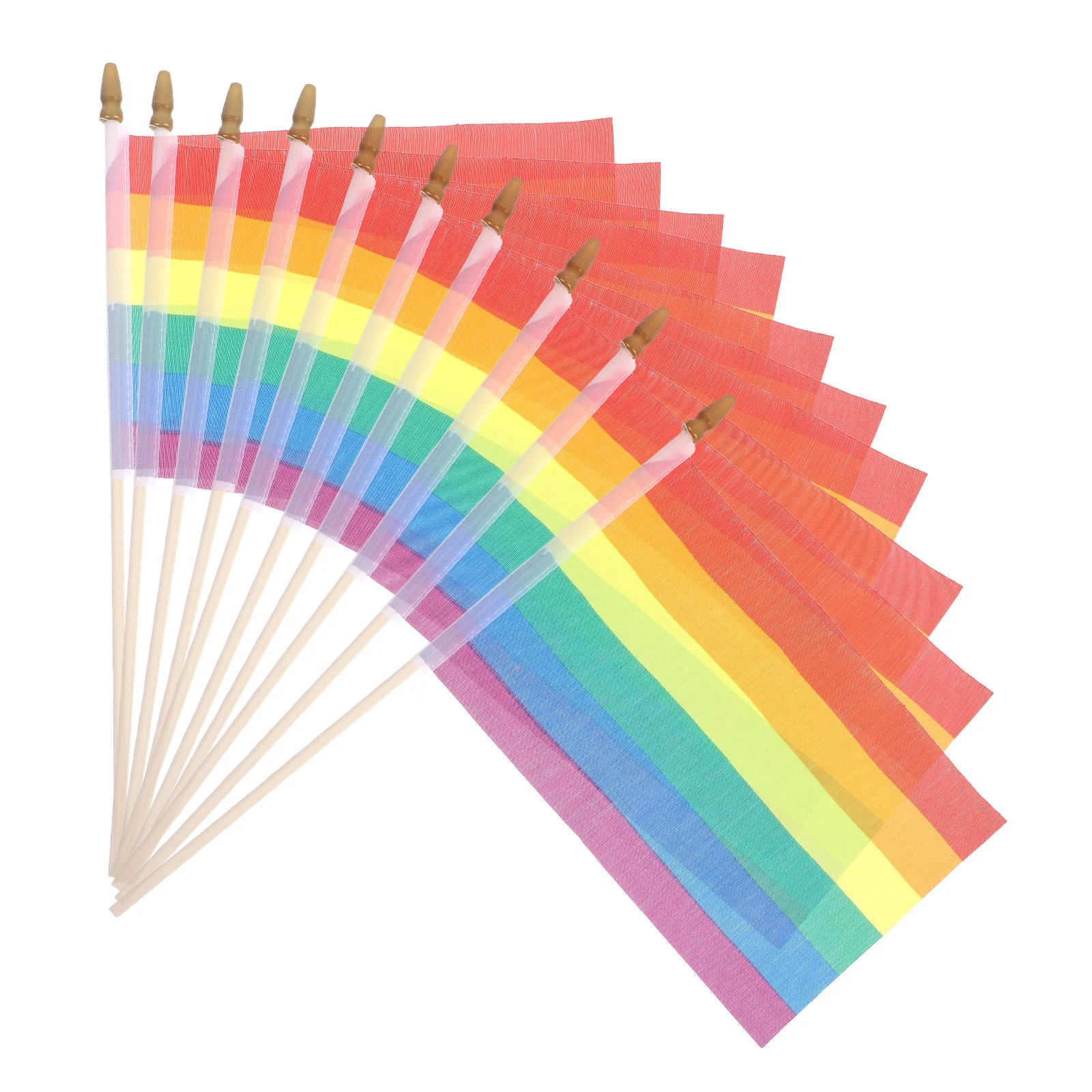 10 قطعة أعلام قوس قزح متينة محمولة باليد تضمين التنوع لمختلف الأحداث فخر قوس قزح أعلام الحب حديقة العلم
