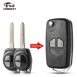 Dandkey 2 Buttons Modified Flip Folding Remote Car Key Case Shell for SUZUKI SWIFT SX4 ALTO VITARA IGNIS JIMNY Splash