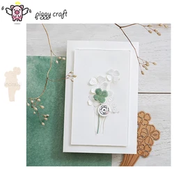 Piggy Craft metal cutting dies cut die mold Floral background Scrapbook paper craft knife mold blade punch stencils dies