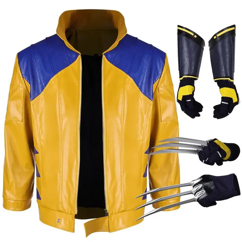 الذئب لوجان تأثيري الرجال سترة معطف لعبة المنافسين زي فانتازيا تمويه رجل سترة جلدية خارقة هالوين كرنفال البدلة