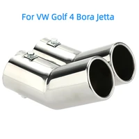Puntas de silenciador para VW Golf 4 Bora Jetta, tubo de escape de coche, tubos dobles, tubos de escape de acero inoxidable