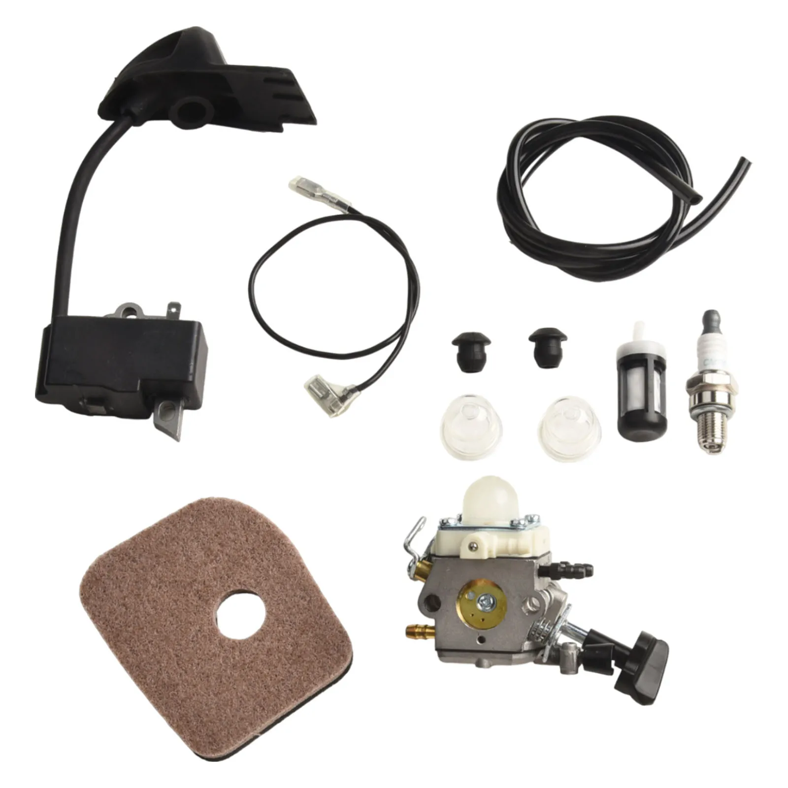 

Complete Carburetor and Ignition Coil Kit for BG86 SH56 Series Leaf Blowers for Routine Maintenance and Repairs