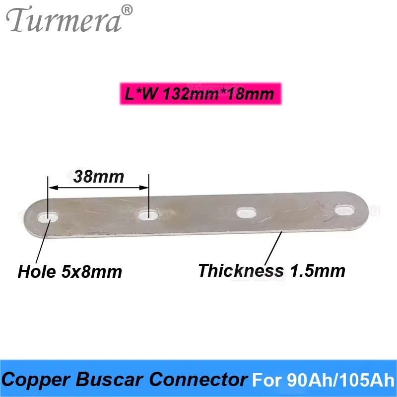 Turmera Copper BusCars Connector for 3.2V Lifepo4 Battery 90Ah 280Ah  Assemble for 36V E-Bike and Uninterrupted Power Supply 12V