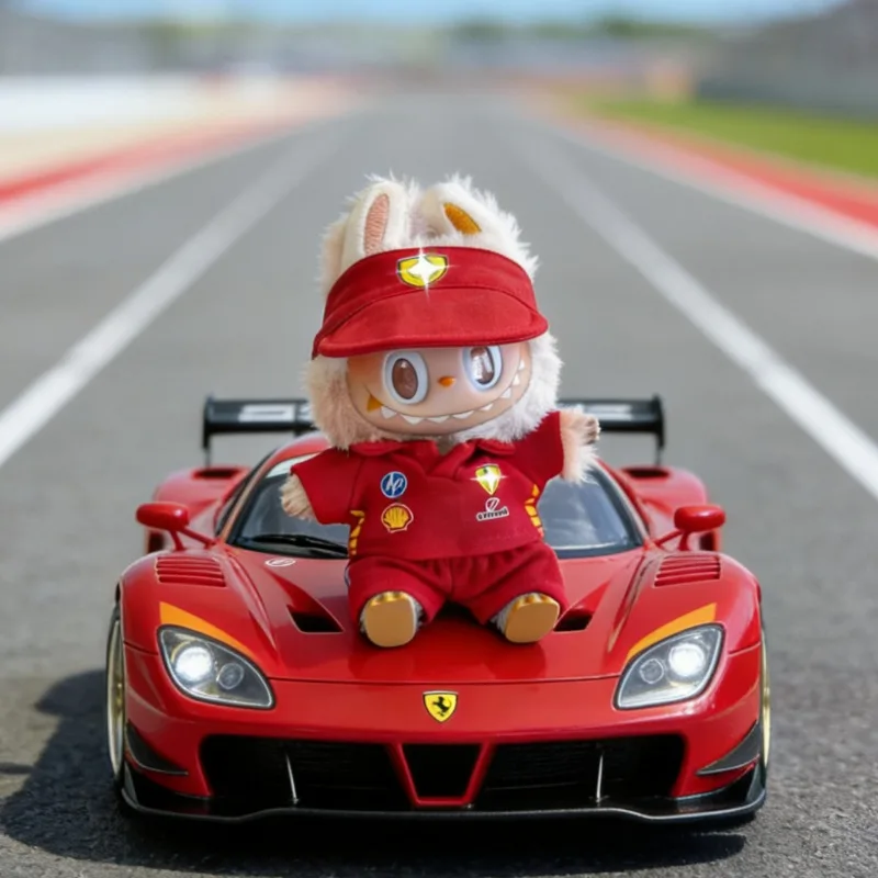 Ropa de muñeca de carreras F1 para Labubu 3,0, traje elegante y moderno, Mini uniforme de Labubu de felpa, accesorios para muñecas, regalos de navidad