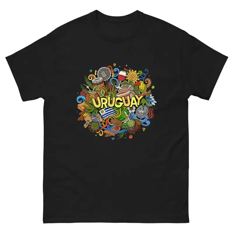 Uruguay Cartoon Doodle Art Funny Latin American Design T-Shirt Anime Graphic T-shirts For Men Clothing Women Short Sleeve Tees