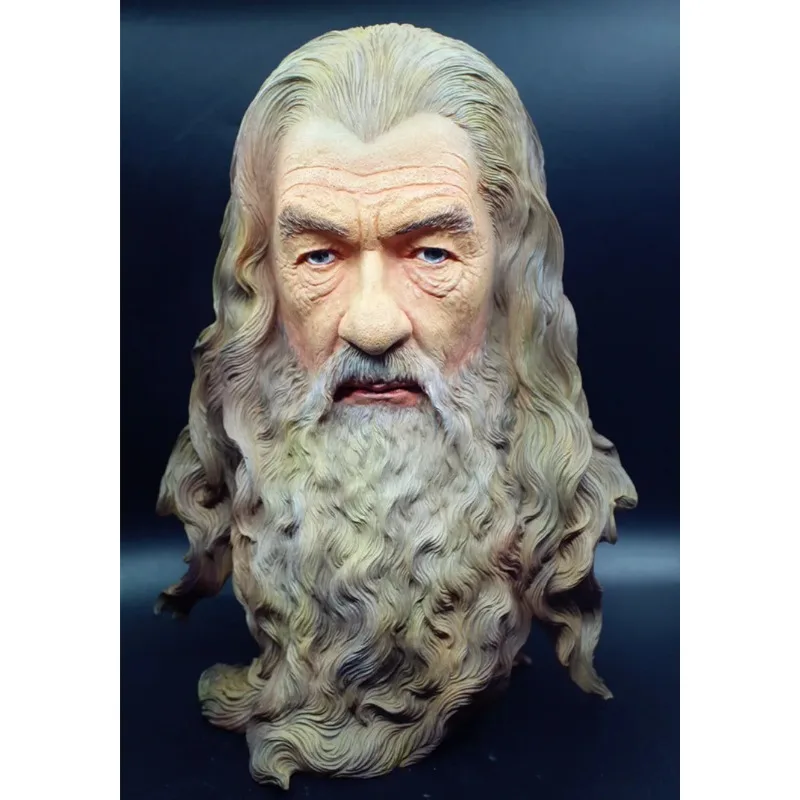 30cm Rings Color Painted Gandalf Wizard Bust Statue Action Figure Collectible Model Home Desktop Decor Ornament Birthday Gift