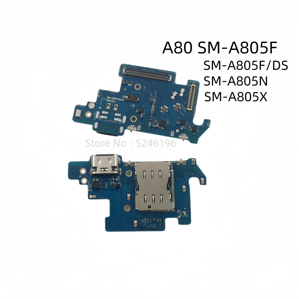 

1pcs USB Charging Port Base Connector For Samsung Galaxy A80 SM-A805F SM-A805F/DS SM-A805N SM-A805X Fast Charger With IC