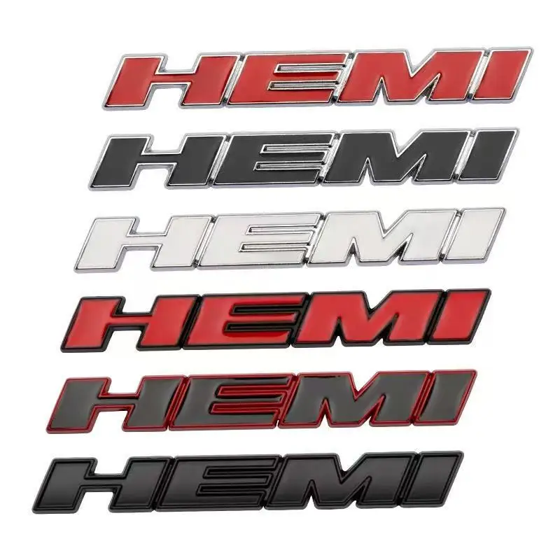 3D Hemi Car Sticker Modified Metal Grille Label For Dodge RT RAM Jcuv Nitro Caliber Viper Dakota Journey Caravan Charger Durango
