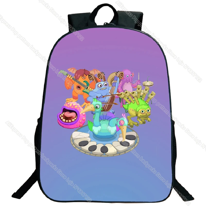 My Singing Monsters Backpack Stuffed Horror Game Teenarges Schoolbag Laptop Bag Men Women Rucksack Travel Shoulder Outdoor Bags