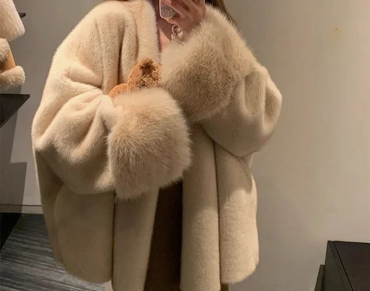 معطف نسائي فضفاض جديد لخريف وشتاء 2025