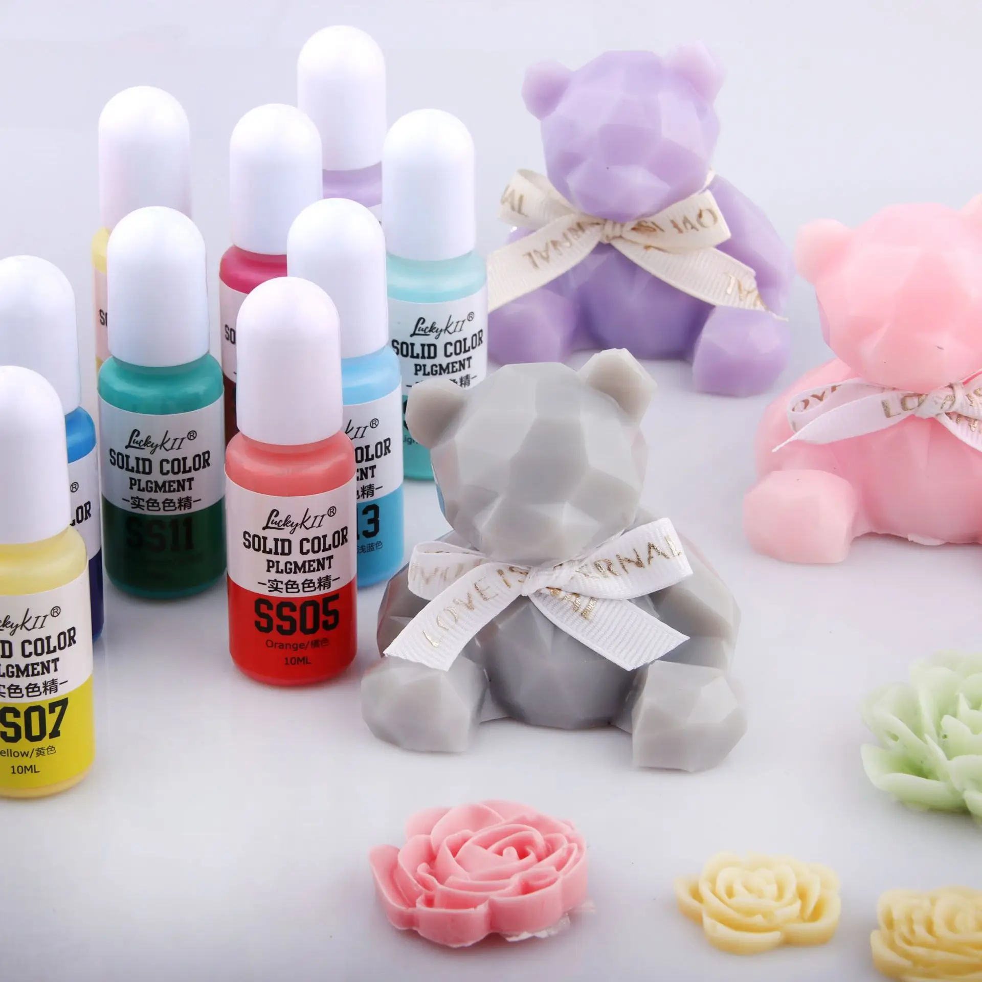 10Ml Macaron Effen Kleur Hars Pigmenten Diy Uv Epoxy Hars Schimmel Olieachtige Vloeibare Kleurstof Hars Handwerk Sieraden Maken Kleurmiddelen