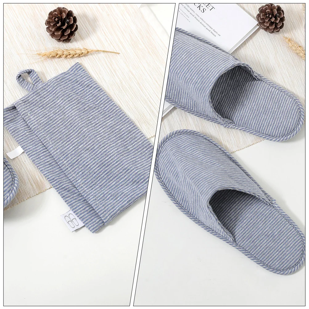 Portable Travel Slippers Airplane Comfortable Foldable Hotel Cotton Indoor Thin Sole