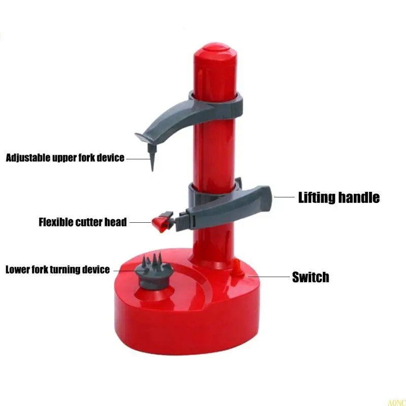 A0NC 전기 감자 필러 전기 과일 야채 껍질 껍질 w/ 3 블레이드 (3 Colo