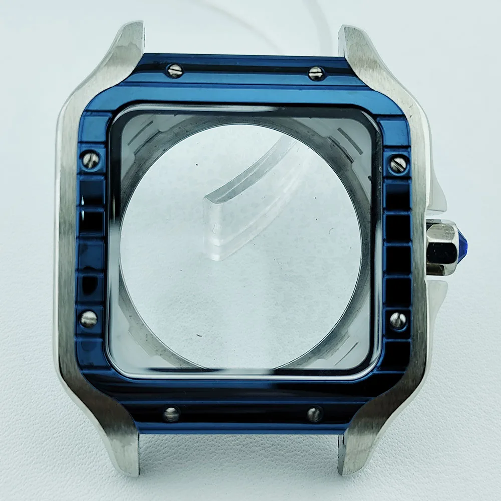 NH35 Case  square case 38mm men's watch stainless steel case folding buckle suitable for NH35 movement watches