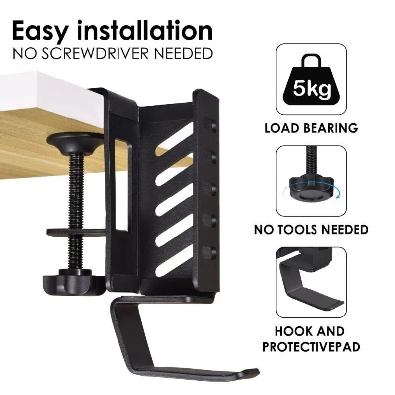 

Организаторы на стол боковой стол на стойке ПК держатель боковой хранение держатель для наушников для дома для дома