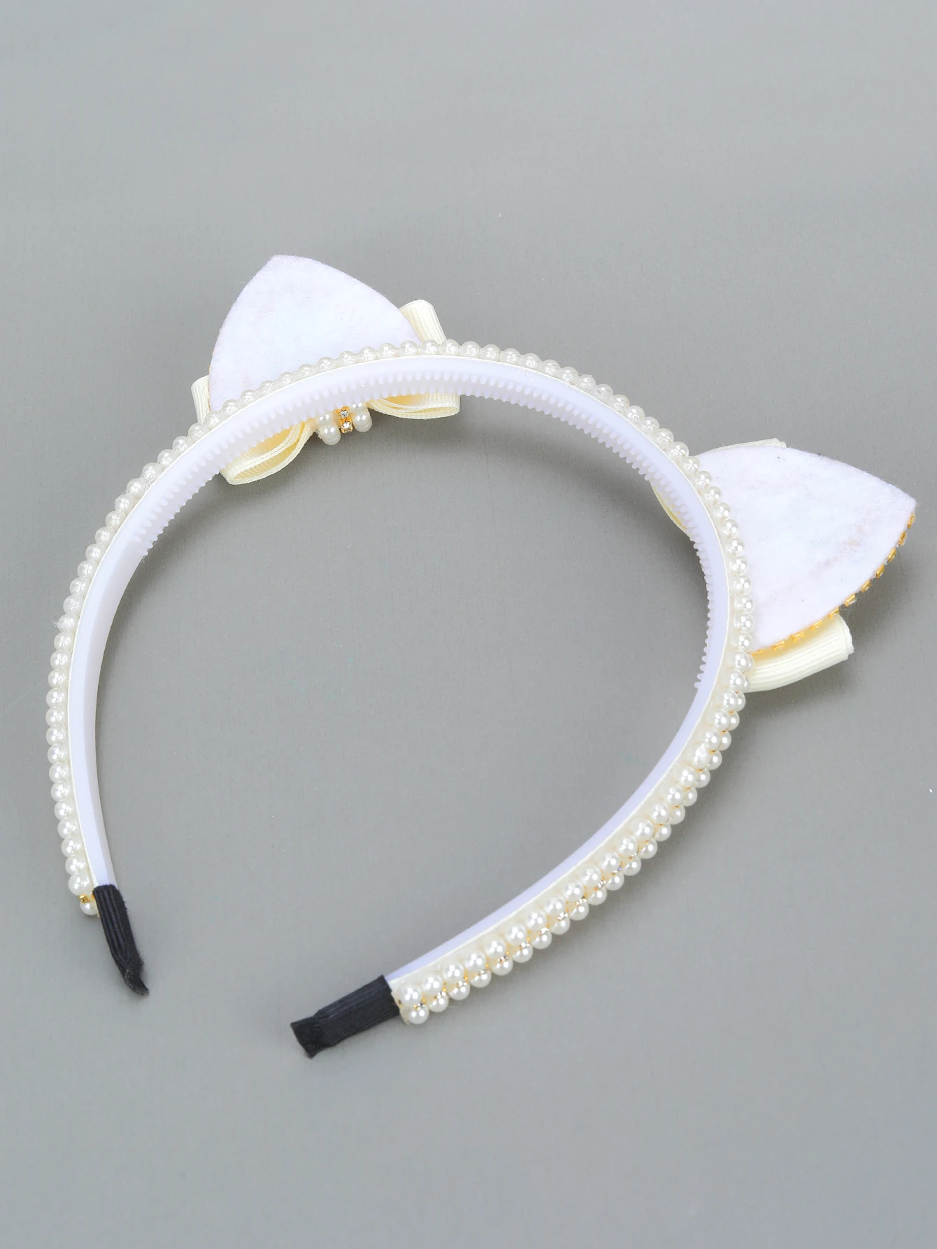 1PC Elegant Cat Ear Pearl Hairbands Fashion Women's Rhinestone Headband Hair Hoop Hair Bands for Girls Hair Accessories image 5