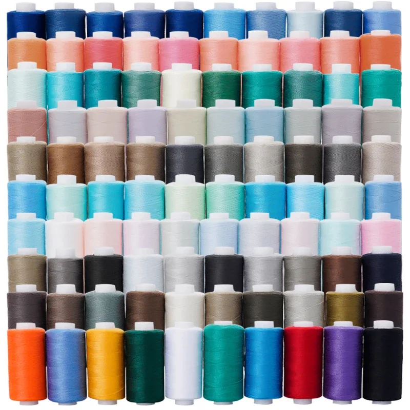 Home DIY Nähmaschine Kleines Handnähgarn 100 Farben 402 Nähgarn 400 Yards 10 Farben Polyesterfaserfaden