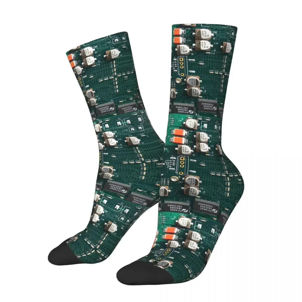 Circuit Board Socks Harajuku High Quality Stockings All Season Long Socks Accessories for Man's Woman's Birthday Present