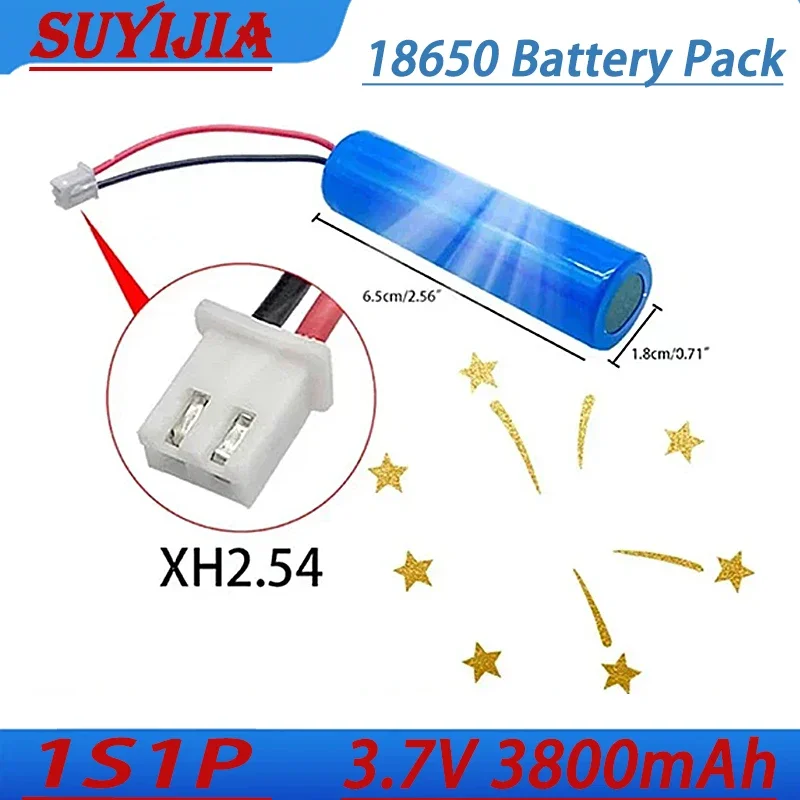 18650 Батареї 3.7V Rechargeable Li-ion Battery Pack 3800mAh for Bluetooth Speaker LED Light Backup Replacement Original Battery