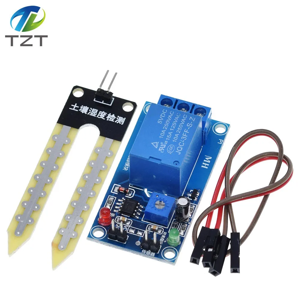 TZT 1/3PCS NEW DC 5V 12V soil moisture sensor relay control module Automatic watering of the humidity starting switch for aduino