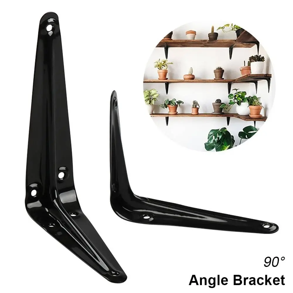 1Pcs New 4-14inch Triangular Bracket Support Wall Mount Hanging L-shaped Mounting Bracket Metal Black White Shelf Corner Brace